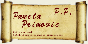 Pamela Primović vizit kartica
